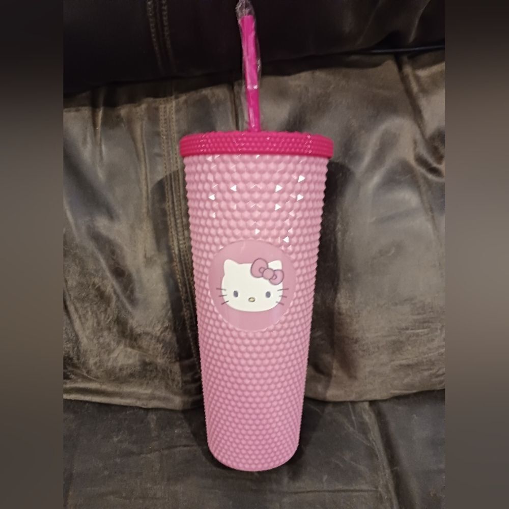 Tik Tok  Viral Hello Kitty Pink Studded Tumbler Cup
